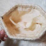 Vintage Cream Crocheted Clutch Handbag Purse Photo 5