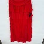 Lulus  Exceptional Existence Red Mesh Ruched Tiered Maxi Dress Photo 4