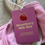 Strawberry Milk Mob Pink and Cream Bikini top Bandeau Strawberry Milk Top small Photo 3