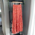 NWT Rumer The Label Catalina Maxi Skirt with Slit Red Size XS Photo 2