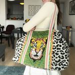 American & Beyond | Beaded Leopard 🐆 Tote Bag White Photo 8