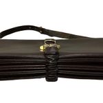 CELINE Vintage Céline Horsebit Logo Dark Brown Leather Shoulder Bag Made in Italy Photo 3