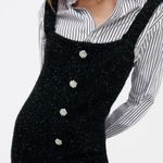 ZARA NWT  Blogger Black Jewel Button Knit Dress TRF Photo 3