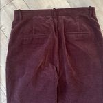 Mango  Suede Burgundy Flare Pants Sz 6 Photo 7