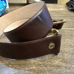 Michael Kors BROWN GENUINE LEATHER BELT Toggle HORSE BIT DESIGN Size L-XL Photo 9