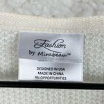 Fashion by Mirabeau Women's White Snowman Sequin Sherpa Pullover Sweater Medium Photo 4