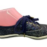 Kate Spade Keds for  Navy Blue Glitter Satin Lace-Up Sneakers WF52389 Size 6‎ Photo 5