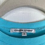 Cotton Citizen  Ribbed Tee Turquoise Blue Size Small Short Sleeves Basic Photo 3