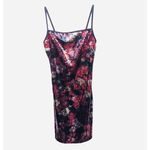 EXPRESS  Red Black Sequins Body Con Mini Dress Photo 0