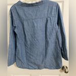 J.Crew  women’s denim shirt size 4 no collar neckline, high/low Photo 2
