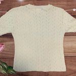 B.Moss Short Sleeve Knit Sweater White Photo 1