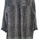 Forever 21 Sheer Black White Dress Shirt Blouse Women’s Size Medium Photo 3