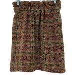 Anthropologie  ODILLE Brown/Orange Tweed Wrap Skirt Size 6 Photo 2