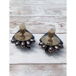 Vintage Clip On Earrings Shades of Brown Statement Earrings Extra Large Stunning Photo 6