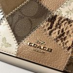 Coach Trifold Leather Wallet with Patchwork, EXCELLENT! Retail $278 Photo 4