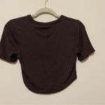 Lululemon Chocolate Brown Ribbed Soft Crop Top size XS/S Photo 4