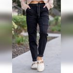 Judy Blue  Plus Women’s High Waist Jogger Jeans Cuffed Hem Size 18W Black JB88700 Photo 3