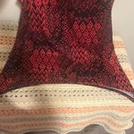 AGB Women's Sleeveless Top with Red and Black Pattern Photo 3