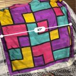 None Colorful Geometric Print Square Scarf 27" x 27" Photo 2