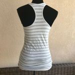 Zella Womans Tank Top Size Small Gray Grey Striped Racerback Activewear Workout Photo 1