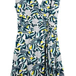 Lands' End  Dress Blue Yellow Fish Print Tank Sleeveless Casual Summer Size Small Photo 0