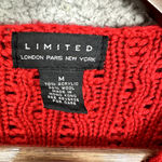 The Limited Vintage Sweater Womens Medium Red Chunky‎ Knit Crochet Oversized Boho Photo 1