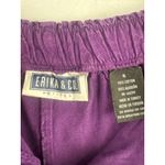 Erika & Co. Womens Cotton Purple Elastic Waist Pants Size 6 Made In Turkey Photo 3