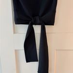 Wild Fable Sleek Black Tie-Back Crop Top Photo 2