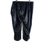 Soft Surroundings Pants Womens 1X Black Faux Leather Pull On Pockets Ankle Photo 6