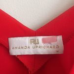 Amanda Uprichard Coral Red Golden Shift Dress Photo 4