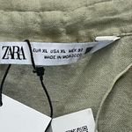 ZARA Green Cropped Relax fit Boxy Button Down Linen Shirt summer slouchy Sz XL Photo 11