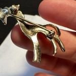 Tiny Vintage Signed Coro Pony Horse Brooch Pin Gold Tone & Rhinestone Photo 5