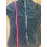 Title Nine  Women's Full Zip Fleece Hoodie Stretch Long Sleeve Blue  Size Small Photo 7