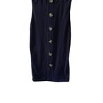 Derek Heart Black V-neck Short Sleeves Knitwear Oversized Buttons SZ S #1269 Photo 3