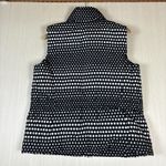Talbots  Women's Vest Sz M Petite Down Feather Polka Dot Black White‎ Ski Lodge Photo 6