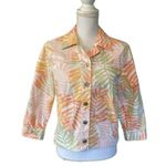 Ruby Rd Jacket Womens 12 Used Tropical Button Photo 2