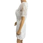 Lulus NWOT Tarabya White 3D Floral Beaded Mini Dress Side Medium Photo 5