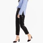 J.Crew NEW  Velvet Pants Womens 2 Black Pull On Crop Ankle H2684 Photo 1