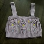 ZARA NWOT PURPLE KNIT FLORAL CROP TOP
SIZE M Photo 3