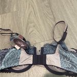 None Lace Underwire Bra in Blue and Gray Photo 2