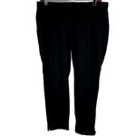 Eileen Fisher  Stretch Crepe Slim Ankle Pants High Rise Casual Slit Black Medium Photo 1