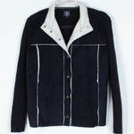 By Design‎ Sport Suede Sweater Jacket Size Large Black Photo 0