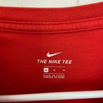 Nike Adult bright solid orange logo decal long sleeve shirt medium Photo 2