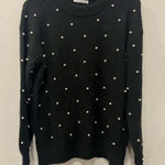 Staccato  Black Sweater with Pearl Details Size M Photo 0