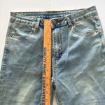 NWT Aaron and Amber Light Blue Flare Bell Bottom Jeans Raw Hem High Waist Sz M Size M Photo 9