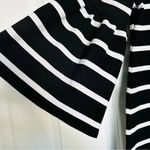 Calvin Klein  | Black White Stripe Striped Shift Dress Bell Sleeves | Size Small Photo 4