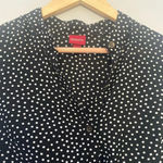Merona Black with White Polk Dots Button Up Blouse Size Extra Small XS Photo 5