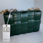 Urban Expression New Urban Expressions Dark Hunter Green Woven Shoulder Women’s Bag Purse-NWT Photo 3