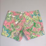 Lilly Pulitzer  Chin Chin Callahan Flat Front Shorts Golf Pink Green Elephants 2 Photo 1