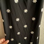 Black Lace Trim Spaghetti Straps W/Vintage Daisies Floral Accents S Photo 9